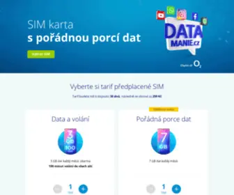 Datamanie.cz(Digitální tarif s pořádnou porcí dat) Screenshot