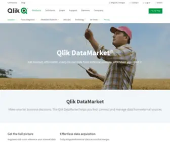 Datamarket.com(Qlik Data Market Product Page) Screenshot