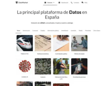 Datamarket.es(La principal plataforma de Datos en España) Screenshot