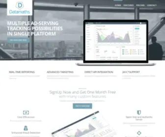 Datamaths.com(A SaaS platform for performance marketing networks to build and manage their networks) Screenshot