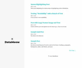 Datameow.com(All posts) Screenshot
