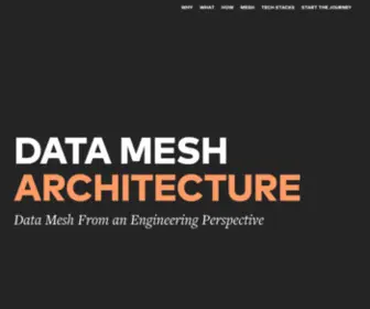 Datamesh-Architecture.com(A data mesh architecture) Screenshot