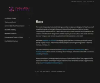Datameshlearning.com(Data Mesh Learning) Screenshot