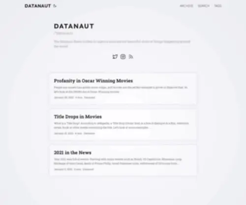 Datanaut.blog(Datanaut blog) Screenshot