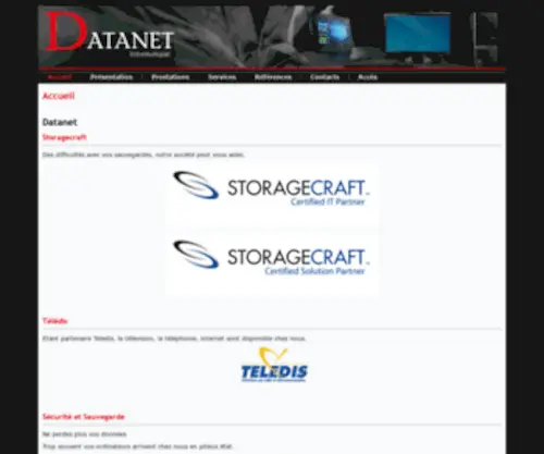 Datanet-CH.com(Réseau) Screenshot