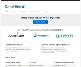 Datanitro.com(Python in Excel) Screenshot