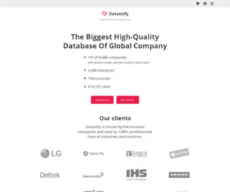Datantify.com(Find Companies Database from Any Industry & Country) Screenshot