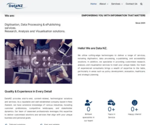 Datanz.com(Data Processing & ePublishing Services) Screenshot