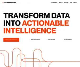 Datapartners.com(We Transform Data Into Actionable Intelligence) Screenshot