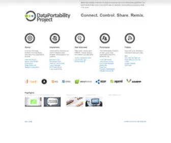 Dataportability.org(Share and remix data using open standards) Screenshot