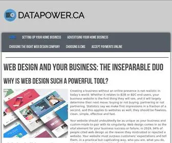 Datapower.ca(Web Design and Your Business) Screenshot