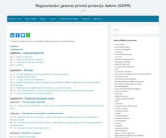 Dataprotectionromania.ro(Regulamentul general privind protecția datelor (GDPR)) Screenshot