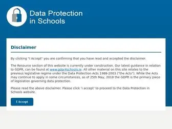 Dataprotectionschools.ie(Disclaimer) Screenshot