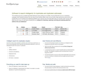 Dataqualityapps.com(Matching and Cleansing Data & Addresses) Screenshot