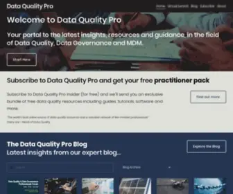Dataqualitypro.com(The Data Quality and Data Governance community portal) Screenshot