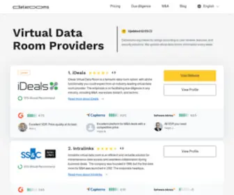 Datarooms.org(Best Virtual Data Rooms for March 2024) Screenshot