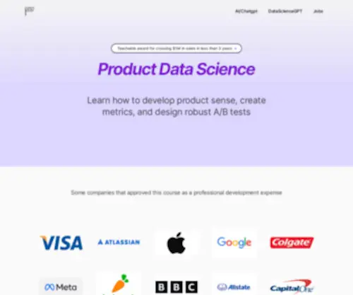 Datascienceeurope.com(Product Data Science course) Screenshot