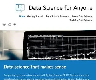 Datascienceforanyone.com(Learn data science and statistics in R) Screenshot