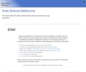 Datasciencemelbourne.com(If we have data) Screenshot