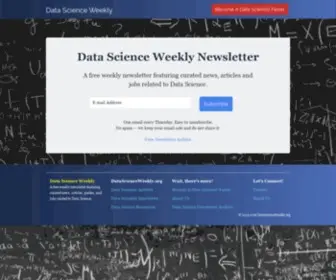 Datascienceweekly.org(Data Science Weekly Newsletter) Screenshot