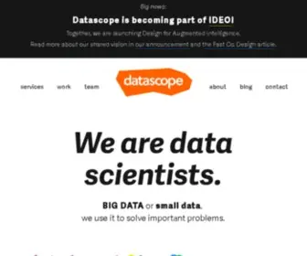 Datascopeanalytics.com(A Data Science Consulting Company) Screenshot
