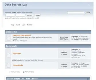 Datasecretslox.com(Data Secrets Lox) Screenshot