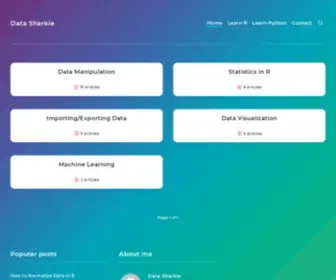 Datasharkie.com(Data Science Blog) Screenshot