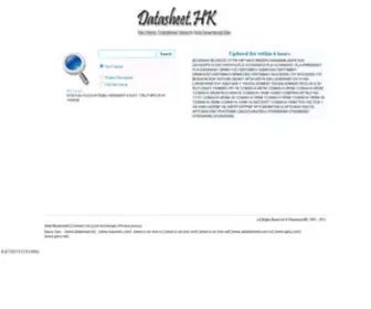 Datasheet.hk(Electronic Datasheet Search And Download Site) Screenshot