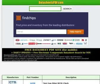 Datasheetspdf.com(Free electronic components datasheet pdf search & download site) Screenshot