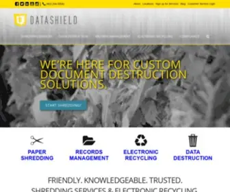 Datashieldcorp.com(Secure Paper Shredding Services and Data Destruction) Screenshot