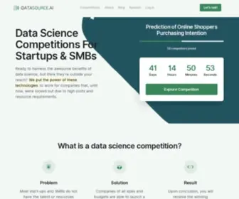 Datasource.ai(Data Science Competitions For Startups & SMBs) Screenshot