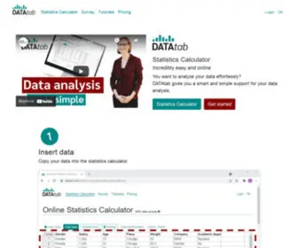 Datatab.net(Online Statistics Calculator) Screenshot