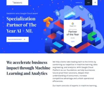 Datatonic.com(Google Cloud AI Partner of the Year) Screenshot