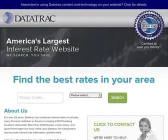 Datatrac.net(America's Largest Interest Rate Website) Screenshot