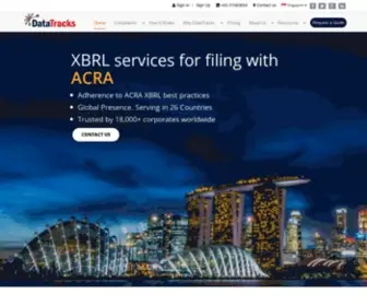 Datatracks.com.sg(XBRL Tagging Services for ACRA Filing Singapore) Screenshot