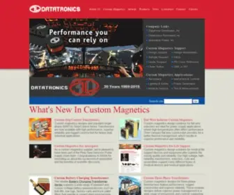 Datatronics.com(Datatronics designs custom magnetics including) Screenshot