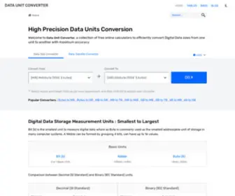 Dataunitconverter.com(DATA UNIT CONVERTER) Screenshot