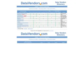 Datavendors.com(Data Vendors Directory) Screenshot