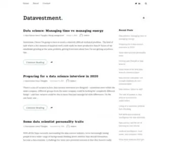 Datavestment.com(Data Science) Screenshot