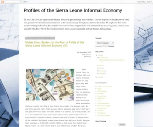 Datawisesl.biz(Profiles of the Sierra Leone Informal Economy) Screenshot