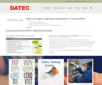 Datec.nl(Datec Psychologische Tests en Vrijgevestigden ROM portaal) Screenshot