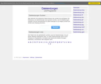 Dateiendung-Liste.de(Dateiendung Liste) Screenshot