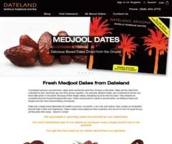 Dateland.com(Fresh Medjool Dates and More from Dateland Date Gardens) Screenshot