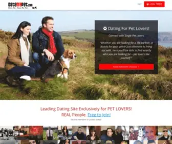 Datemypet.com(Free Dating Service & Dating Site For Single Pet Lovers) Screenshot