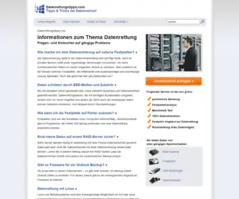 Datenrettungstipps.com(Tipps & Tricks zum Thema Datenrettung auf) Screenshot