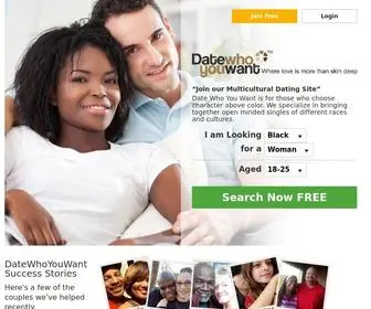 Datewhoyouwant.com(Interracial Dating Online) Screenshot
