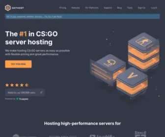 Dathost.net(GO and TeamSpeak servers for teams and communities) Screenshot