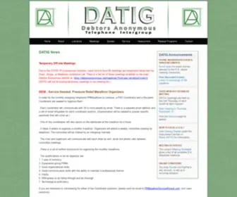 Datig.net(Debtors Anonymous Phone Meetings & Intergroup) Screenshot