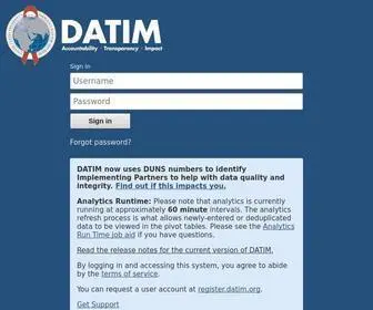 Datim.org(DHIS 2) Screenshot