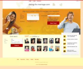 Dating-For-Marriage.com(Front page) Screenshot